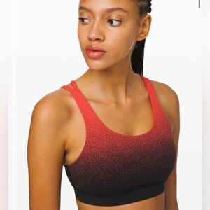 Lululemon Energy Bra *Ombre Speckle in Stop Jacquard EB Black Thermal Red